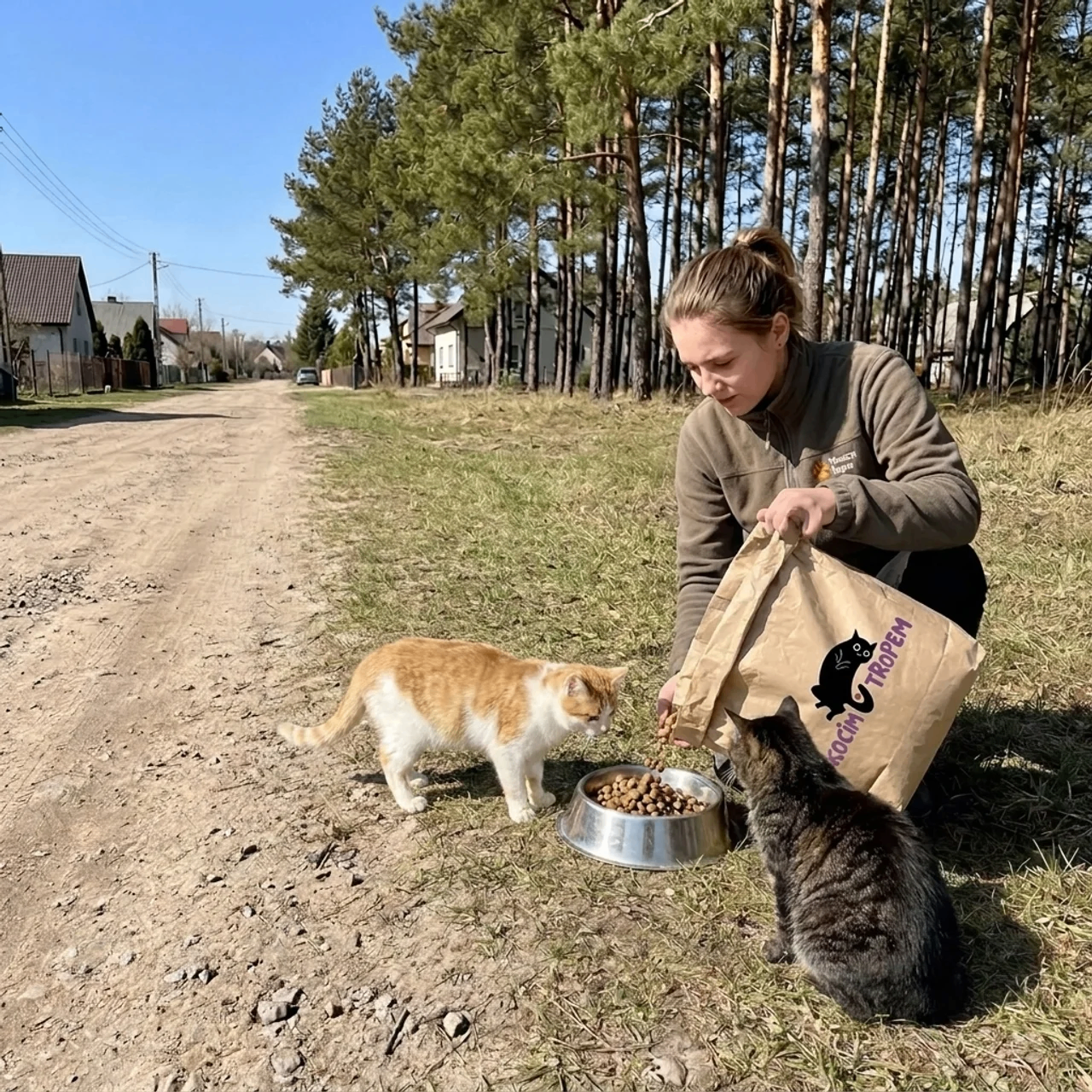 Dokarmianie kotów w terenie